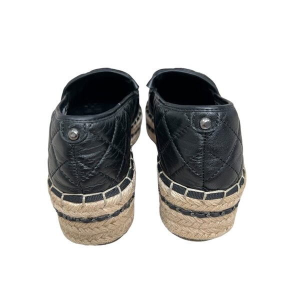 Karl Lagerfeld Paris DALIA Leather Quilted Platform Espadrilles women's sz 6.5 - Picture 4 of 12